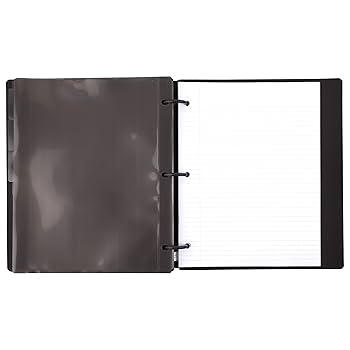 B&N ハン 5-STAR Five Star Zipper Binder, 1 Inch 3-Ring Binder with Round